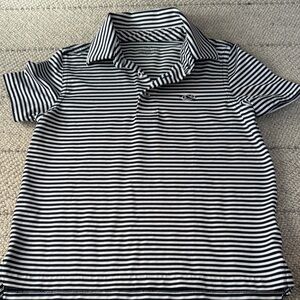 Vineyard Vines Navy and White Striped Kids Performance Polo size 6